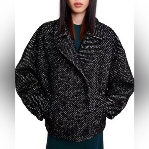 Maje Wool-blend Tweed Jacket